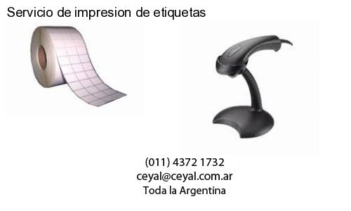 Servicio de impresion de etiquetas