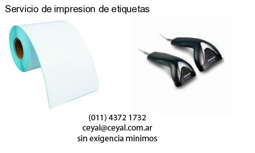 Servicio de impresion de etiquetas