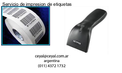 Servicio de impresion de etiquetas