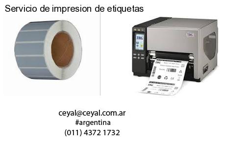 Servicio de impresion de etiquetas