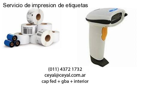 Servicio de impresion de etiquetas