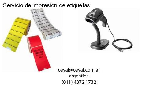Servicio de impresion de etiquetas