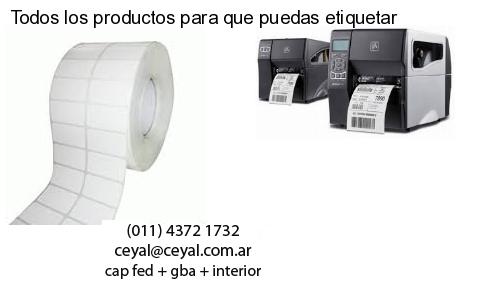 Todos los productos para que puedas etiquetar