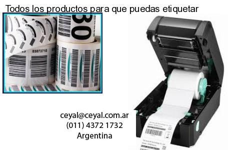 Todos los productos para que puedas etiquetar