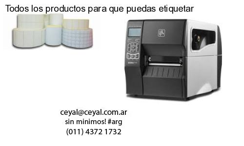 Todos los productos para que puedas etiquetar