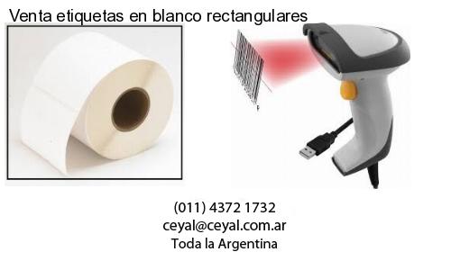 Venta etiquetas en blanco rectangulares
