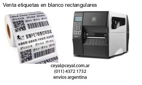 Venta etiquetas en blanco rectangulares