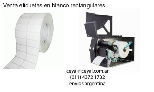 Venta etiquetas en blanco rectangulares
