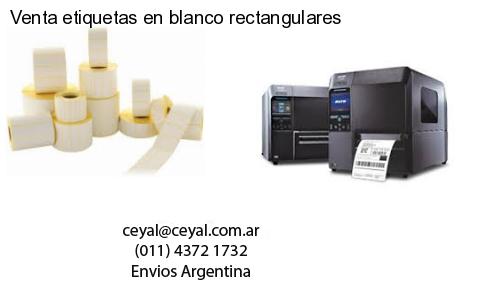Venta etiquetas en blanco rectangulares