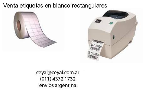 Venta etiquetas en blanco rectangulares