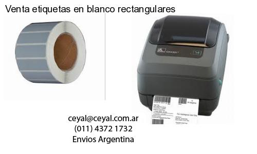 Venta etiquetas en blanco rectangulares