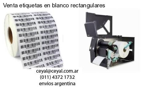 Venta etiquetas en blanco rectangulares