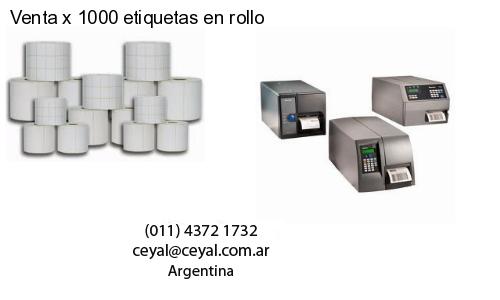 Venta x 1000 etiquetas en rollo