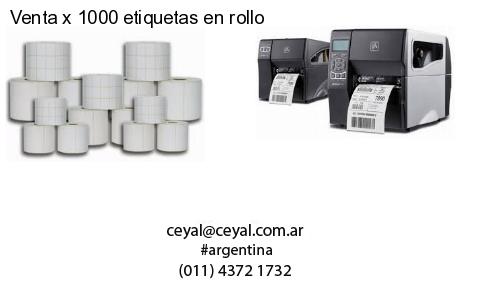 Venta x 1000 etiquetas en rollo