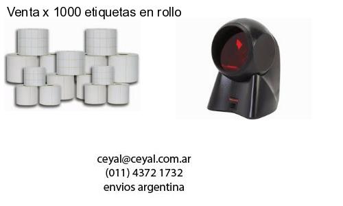 Venta x 1000 etiquetas en rollo