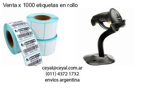 Venta x 1000 etiquetas en rollo