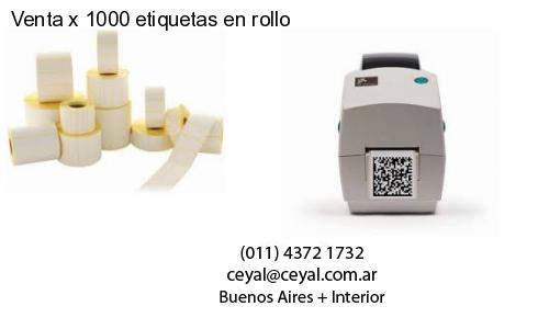 Venta x 1000 etiquetas en rollo