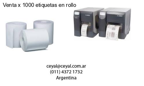 Venta x 1000 etiquetas en rollo