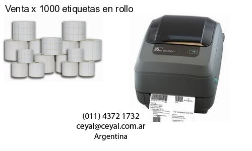 Venta x 1000 etiquetas en rollo