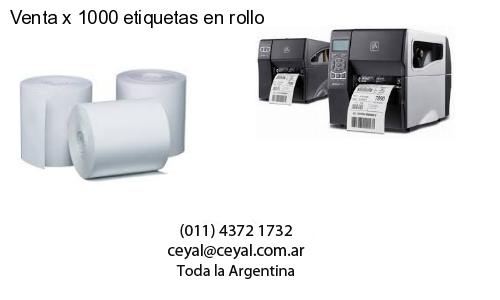 Venta x 1000 etiquetas en rollo