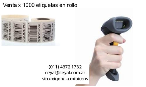 Venta x 1000 etiquetas en rollo