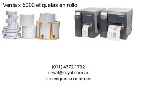 Venta x 5000 etiquetas en rollo