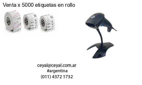 Venta x 5000 etiquetas en rollo