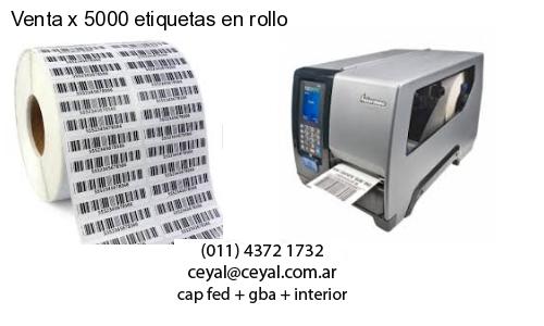Venta x 5000 etiquetas en rollo