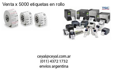 Venta x 5000 etiquetas en rollo