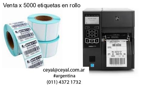 Venta x 5000 etiquetas en rollo