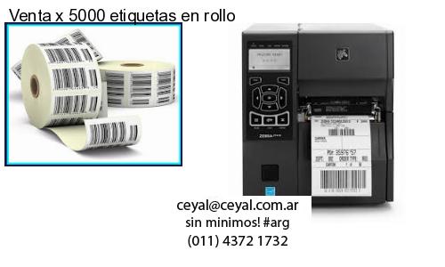 Venta x 5000 etiquetas en rollo