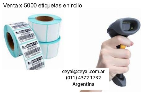Venta x 5000 etiquetas en rollo