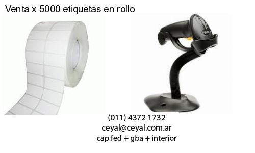 Venta x 5000 etiquetas en rollo