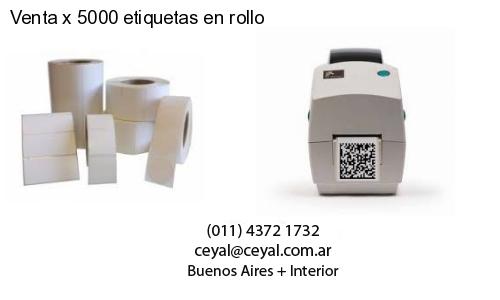 Venta x 5000 etiquetas en rollo