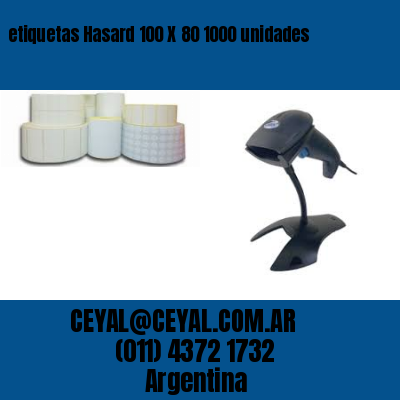 etiquetas Hasard 100 X 80 1000 unidades