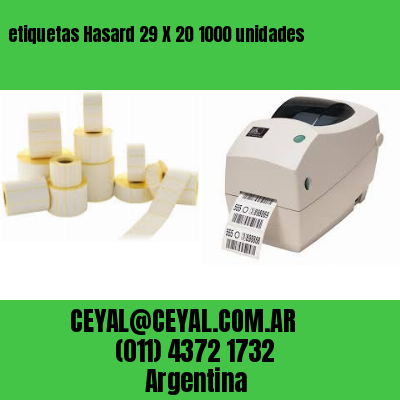 etiquetas Hasard 29 X 20 1000 unidades