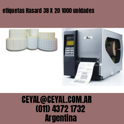 etiquetas Hasard 38 X 20 1000 unidades