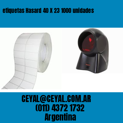 etiquetas Hasard 40 X 23 1000 unidades