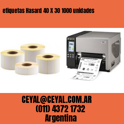 etiquetas Hasard 40 X 30 1000 unidades