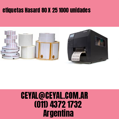 etiquetas Hasard 80 X 25 1000 unidades