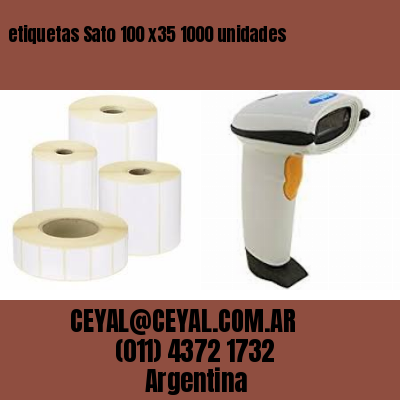 etiquetas Sato 100 x35 1000 unidades