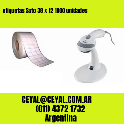 etiquetas Sato 38 x 12 1000 unidades