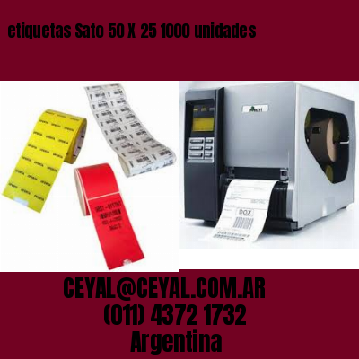 etiquetas Sato 50 X 25 1000 unidades