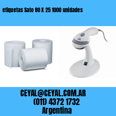 etiquetas Sato 80 X 25 1000 unidades