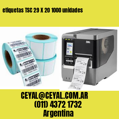 etiquetas TSC 29 X 20 1000 unidades