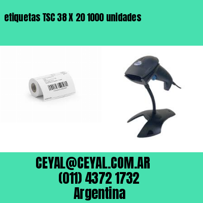 etiquetas TSC 38 X 20 1000 unidades