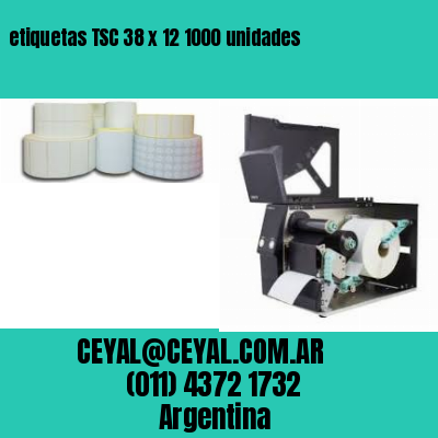 etiquetas TSC 38 x 12 1000 unidades