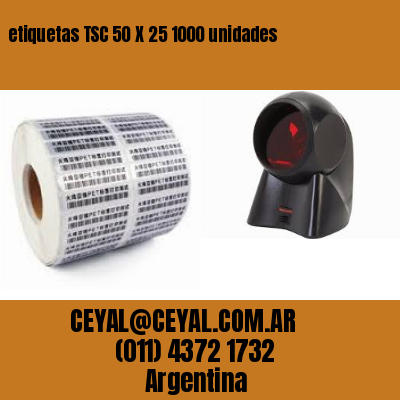 etiquetas TSC 50 X 25 1000 unidades