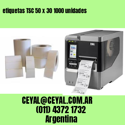 etiquetas TSC 50 x 30 1000 unidades
