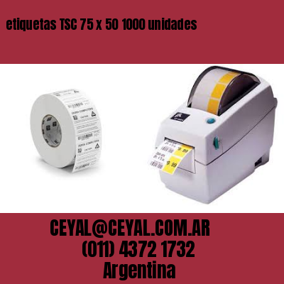 etiquetas TSC 75 x 50 1000 unidades